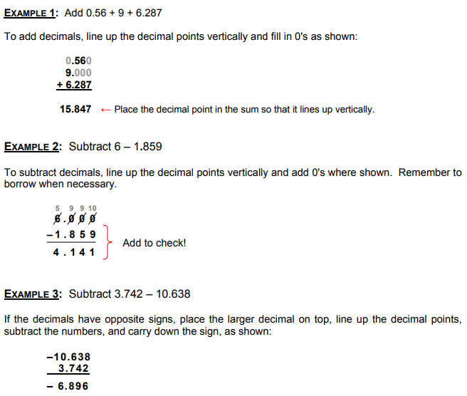 Picture of example problems