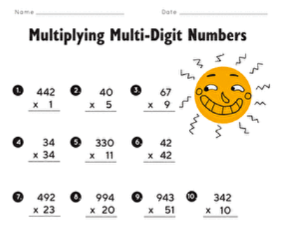 more math concept multiplying
