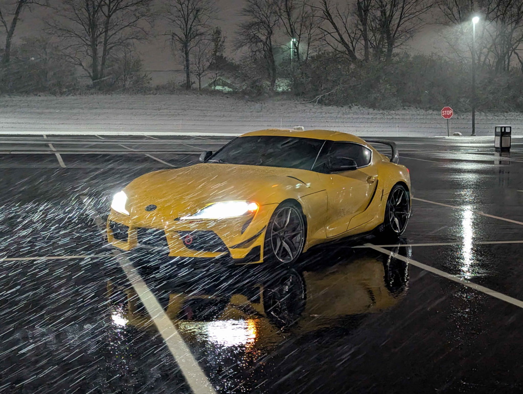 My Supra in the snow!