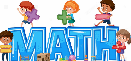 Colorful math banner for kids