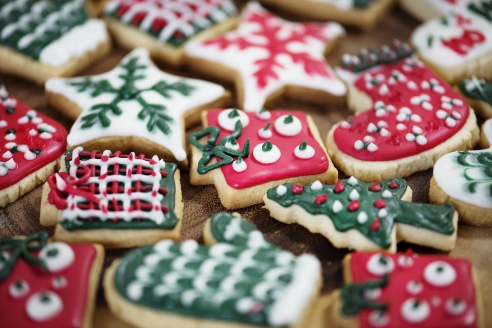 A plate of Christmas cookies