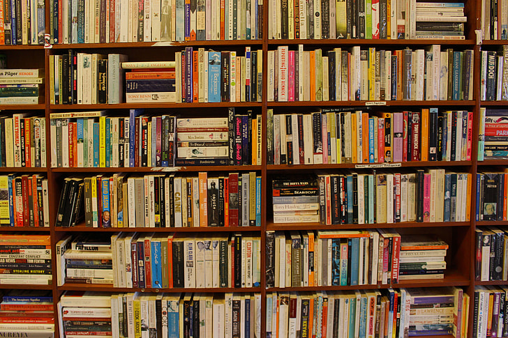 Books on a bookshelf